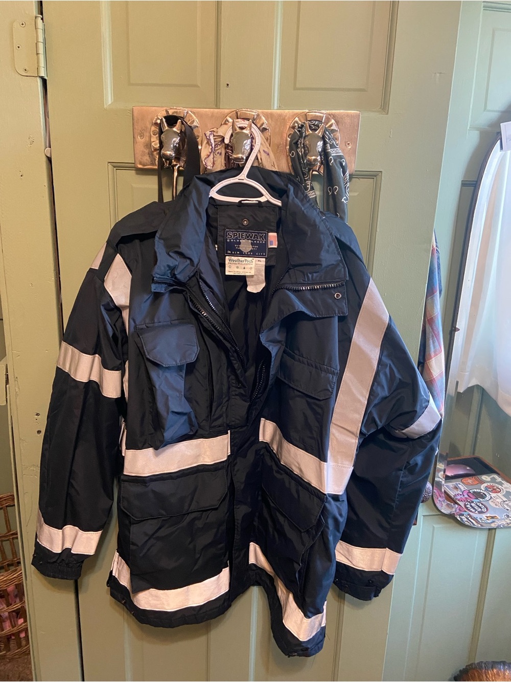 Spiewak Kids Navy Puffer Jacket with Reflective Stripes